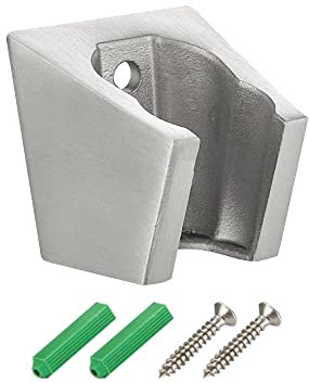 Gativs Soporte para Ducha Plateado de Montaje en Pared con Tornillos - Cabezal de Doble Ranura Universal