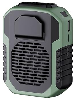 MARZIUS Gürtelventilator Tragbar 3-in-1-6000mAh Taillenventilator mit Powerbank-Funktion, 6200 U/min Starker Luftstrom, Clip-on USB Lüfter für Arbeitskleidung, Baustelle, Outdoor & Camping(Grün)