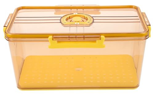 Cabilock Bread Storage Container Countertop Airtight Food Storage Containers Bread Containers Storage Airtight Loaf Kitchen Food Containers with Lids Slim Bin Fridge Yellow The Pet