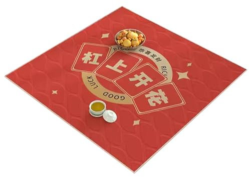 BJYXJ Mahjong-Matte, stille Mahjong-Matte, gemischte, rutschfeste Mahjong-Tischmatte, Familienspiel-Tischmatte mit Aufbewahrungstasche (Größe: 85 x 85 cm)