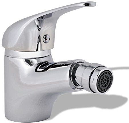 Gecheer Robinet de bidet, mitigeur monocommande pour lavabo Robinet mélangeur de bidet chromé, corps et poignée en alliage de zinc, cartouche de disque en céramique pour une utilisation durable