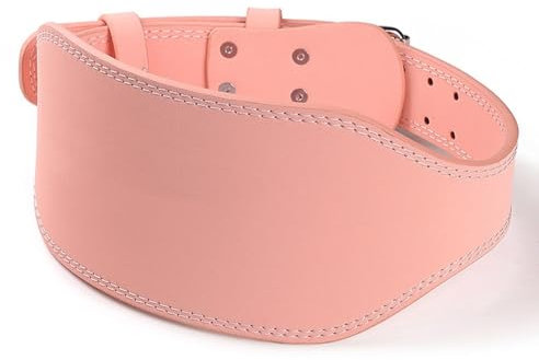 LISHAOHU Gewichthebergürtel for Damen, Gürtel fürs Fitnessstudio, verdickte Polster for Kniebeugen, hartes Ziehen und Powerlifting-Gürtel.(10CM,PINK_S)