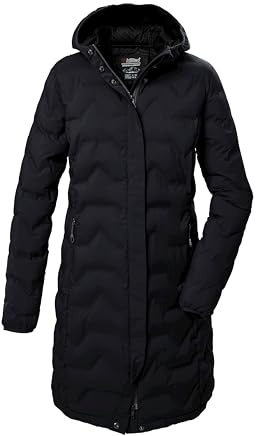 killtec Donna Parka trapuntato/Parka funzionale con cappuccio KOW 9 WMN QLTD PRK, schwarz, 40, 41806-000