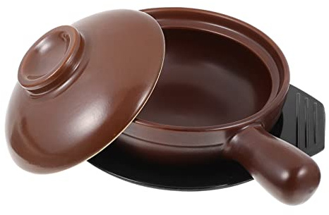 Garneck Casserole Pan Hot Pot Ceramic Pot for Curry French Onion Soup Kitchen Cookware Comfortable Handle