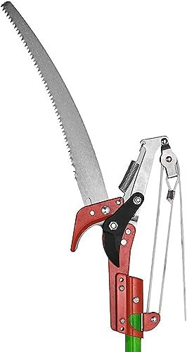 WXPXYBF Seghe a palo manuali, tagliasiepi, potatore Manuale, Set di Estensione, Taglio di Rami di Alberi, Attrezzi da Giardino, cesoie, seghe a palo manuali, 4 Nodi, 4 Metri