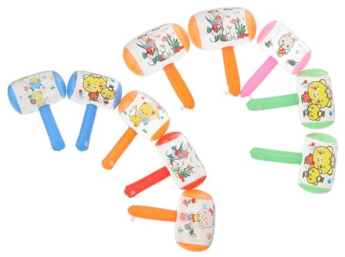 Vaguelly Aufblasbarer Hammer Spielzeugset 8 Stück Mit Glocke PVC Kunststoff Bunter Partyhammer Für Kindergeburtstag Und Poolparty