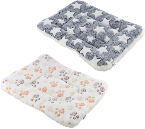 2 Pezzi Letto in Peluche per Piccoli Animali, Coperta Invernale in Pile di Flanella Soffice e Calda, Tappeto per Roditori per Criceti, Conigli, Cincillà, Scoiattoli, Porcellini d'India, 40 x 30 cm