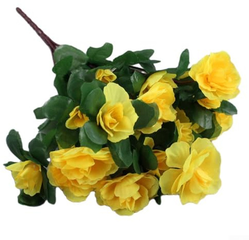 Realistisch aussehende künstliche Blumen simulierte Azaleen für alle Anlässe (gelb)