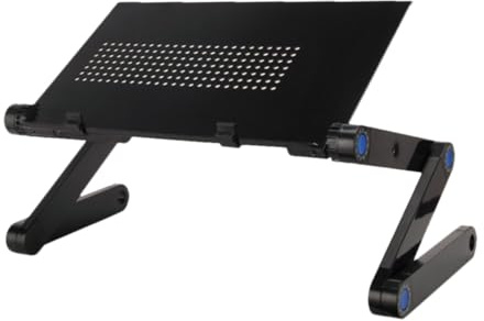 Hemobllo Table Pliable pour Ordinateur Portable Lit avec Surface Aérée Table Bureau Ergonomique pour Travail Au Lit