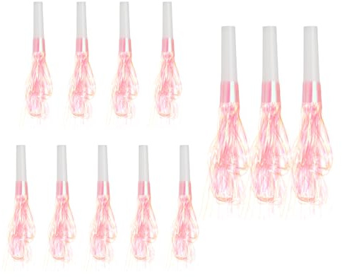 sourcing map 12 Pcs Fringed Noise Makers, Metallic Fringe Party Blowers Party Favors for Sports Events Birthday Parties Graduation Ceremonies Christmas New Year Gift Decorations, Flash Pink
