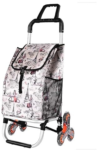 EHVYBDX Folding Shopping Cart Shopping Trolley Aluminum Alloy Portable Shopping Cart Climbing The Floor to Buy Food Carts Folding Trolleys Elderly Trolleys Foldable Grocery Cart