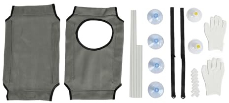Hamaca con Ventana para Gato, Cama Resistente con Ventosa, Doble Capa, fácil instalación, Asiento Tipo Hamaca para balcón (Gris)