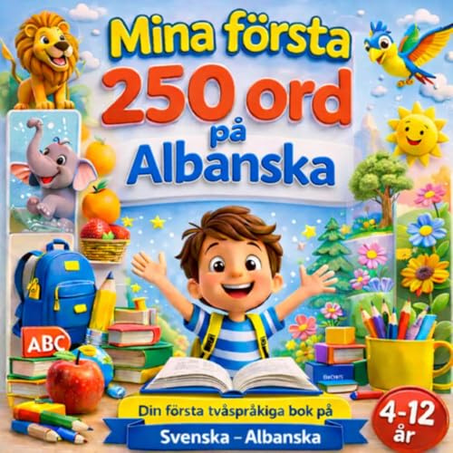 Mina första 250 ord på Albanska: Illustrerad barnordbok – 250 grundläggande albanska ord för barn och nybörjare.
