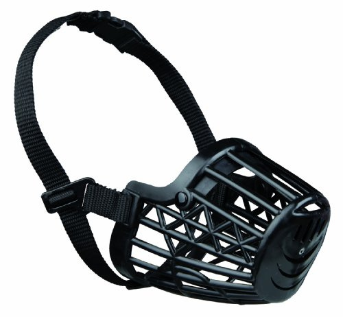 TRIXIE Muselière pour chien en nylon et plastique, pour Golden Retriever, L - XL (35 cm), noire