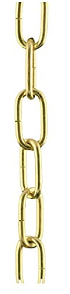 Buy It Better 2m Brass Plated Open Link Chain - Small 20 x 10mm Link Size for Interior Decorative Chandelier & Lighting - Ch-2