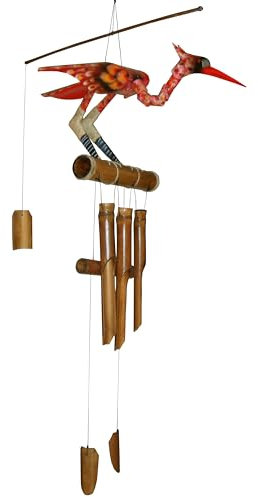 Cohasset Gifts Cohasset 147S Carillon à Vent en Bambou avec tête écarlate