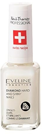 Eveline Cosmetics Diamond Nail Professional Therapy Conditioner Hardener Strengthener | 12 ML | Repair Treatment Nail Serum | Formaldehyde-free | Titanium Formula