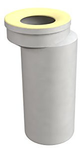Bonomini 8432pp11 C0 Manguito excéntrico, blanco/amarillo