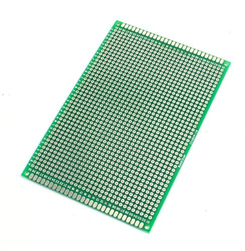 DollaTek 2PCS (8 x 12cm) PCB Board Universal Double Sided Prototyping Breadboard Panel Circuit Board for DIY Soldering