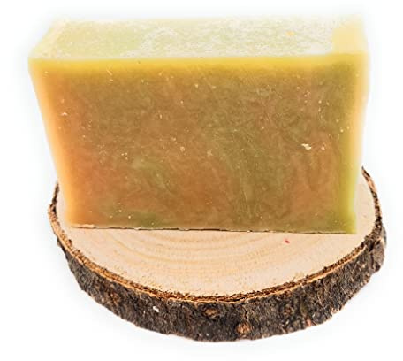 Haarseife Lindenblütenextrakt, Lemongras, palmölfrei, geeignet für fettende Haare, Glanz und Fülle, vegan