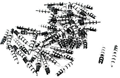 N/A 3,5 mm 4-polig männlich Reparatur Audio Kopfhörer Klinkenstecker Lötverbinder schwarz 50 Stück