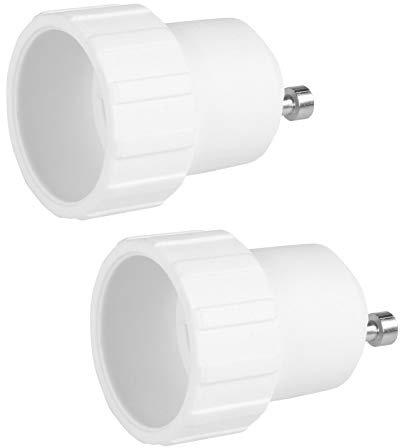 2x Lampensockel Adapter | GU10 auf E14 | Lampenfassung Konverter Fassung Sockel Stecker Glühbirne Lampe LED | 2 Stück