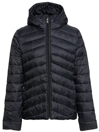 Roxy, ROY10 Coast Road, Giacca Imbottita Leggera, Ripiegabile E Impermeabile Da Donna Giacca Imbottita Leggera, Ripiegabile E Impermeabile, Donna, anthracite, M