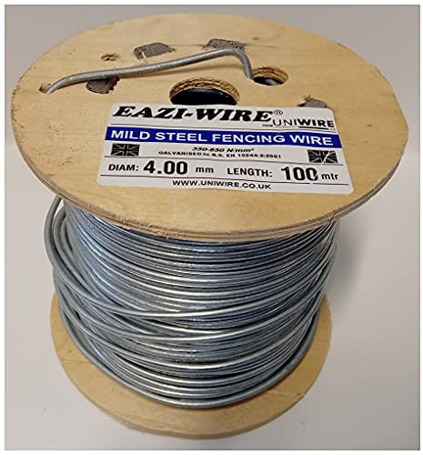 F&G Supplies Galvanised Steel Line Wire 4mm x 100m on Spool
