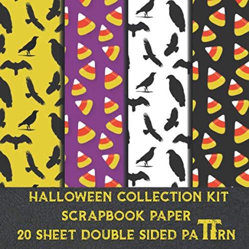 halloween collection kit scrapbook paper 20 sheet double sided pattern: decorative crafting kit paper for scrapbooking - pattern paper pack for decoupage & collage & invitation making