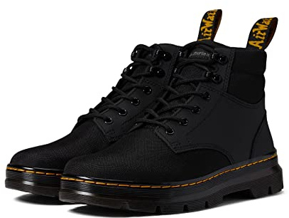 Dr. Martens, Unisex Rakim 6 Tie Boot, Black Extra Tough 50/50+Ajax, 8 US Women/7 US Men