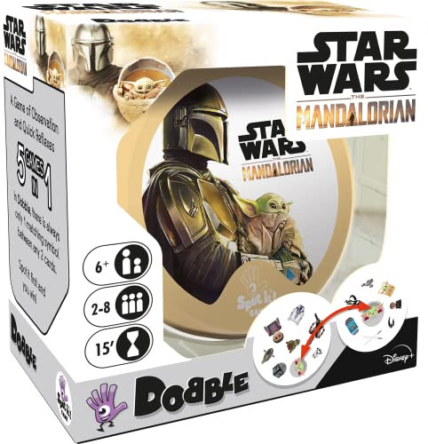 Asmodee , Dobble Star Wars Mandalorian, Card Game, Ages 6+, 2-8 Players, 15 Minutes Playing Time - Englische Sprache