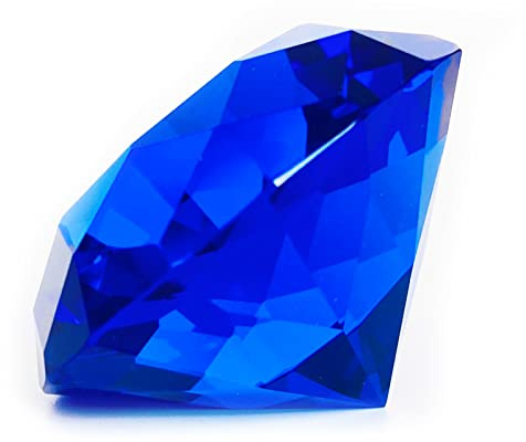 Eterspr 50mm Blau Kristall Glas Diamant, Crystal Glas Geschliffen Diamant, Blau Klare Kristall Glas Diamant, für Hochzeitsdekoration, Partydekoration, Schaufensterdekoration(Blau)