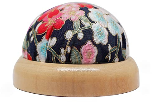 Fbshicung Pin Cushions Sewing Needle Cushion Holder Band Wearable Pincushions for Sewing (Japanese Flower 5)