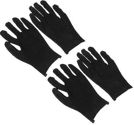 HEMOTON 24 Paare Schwarze Baumwoll handschuhe baumwollhandschuhe Arbeitshandschuhe handschuhe putzen gartenhandschuh schneidehandschuh Baumwoll-Handschuhe Handschutz rutschfest Baumwolle