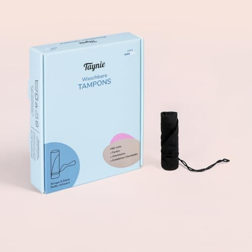 Waschbare Tampons Mittel 8 Stück, wiederverwendbare Stofftampons Set | Saugstark wie ein Tampon in Normalgröße, für leichte Tage, Bio-Baumwolle, PFAS-frei, biozidfrei, 90 °C waschbar, vegan
