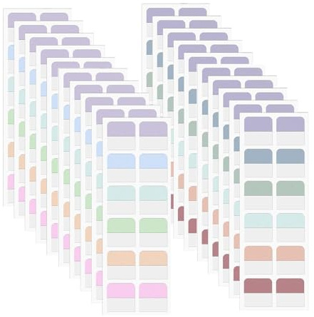 IUSOT 240 Stück Index Tabs (2.8X2.5cm), 2 Farben für Markierungen, Seitenmarker Selbstklebend, Kleberegister, Sticky Notes Transparent für Bücher, Dokumente, und Büro, Wiederverwendbar, Rückstandsfrei