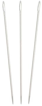JIHUOO Professionelle Polsternadeln, großes Öhr, Handnähnadeln, lange Nähnadeln, großes Loch, Sticknadeln, Bastelprojekte, Tapisserie-Nadeln für Garn, Häkeln, 15 cm, 3 Stück