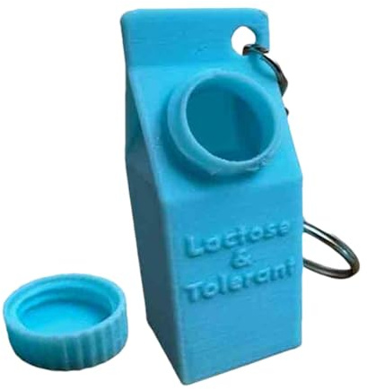 Milk Box Key Chain, Creative Medicine Holder Case Milk Box Key Chain, Storage Box, Cute Accessories, Pocket Pill Organizer for Travel, Camping, Outdoor, Earplug Storage