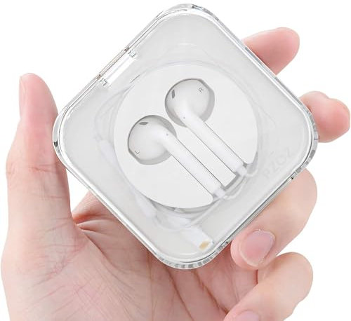 PZOZ Custodia per cuffie compatibile con Apple iPhone/iPad/iPod, EarPods Eurbuds, custodia organizer per cavi auricolari con cavo, mini custodia per riporre i cavi (auricolari)