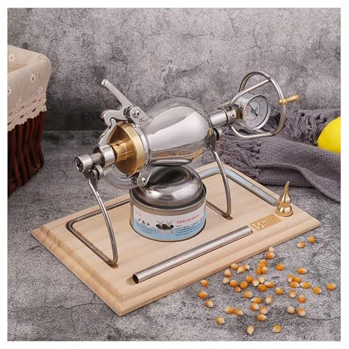 DIY Popcorn ， Stainless Steel Popcorn Maker ， Style：Retro Popcorn Maker Stovetop ， Popcorn Pans For Stove Top for Family Gathering Party Fun,Ornament