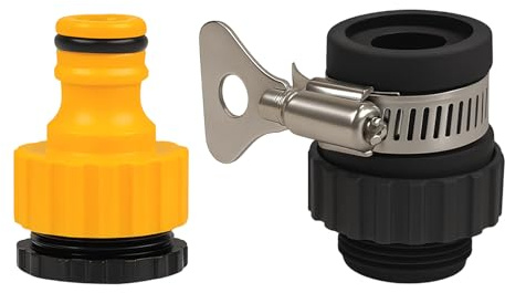 Universal Tap Connector for Hose Pipe,Adjustable Mixer Tap Hose Connector with Tight Fit Clamp, Universal Hose Tap Connector Adapter for Indoor & Outdoor Water Use