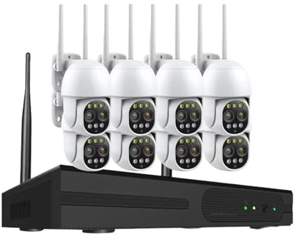 16CH NVR Wireless CCTV System 4K 8MP Color Night Vision Video Surveillance Set WiFi Nvr Kit Cctv Outdoor Ip66 10X Zoom Cameras Motion Detection(None,16CH NVR 8 Camera)