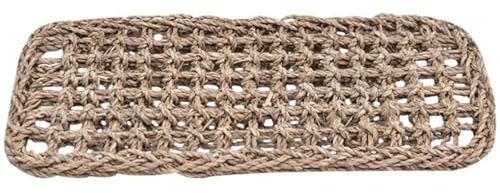 Ciieeo Bartagamen Matte aus Handgewebtem Seegras Kletternetz und Haustierkissen 20X14X2cm Langlebig und Komfortabel für Eidechsen und Reptilien