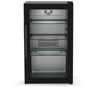 cozze® Elements Dryckeskylskåp 63 L – kompressorkylning 3–10 °C, glasdörr, LED-innerljus, 3 glashyllor, IP44-kontakter, utomhuskök