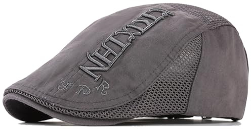 Rayson Boinas Hombre Verano Transpirable Malla Algodón Gorras Planas Hombre Estilo Vintage Boina Sombrero