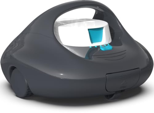 BRINBO Robot Piscina Senza Fili,Automatica 130 Min,Nero Opaco | robot piscina fuori terra,Doppio Motore,Parcheggio Automatico ,per piscine fino a 80 m²
