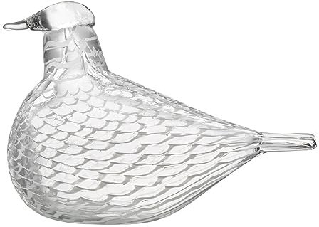 Iittala, Brid Taube AA8by ToikkaMediator 160x110 mm, durchsichtig, Glasfigurine, Vogel, Fantasie, Natur, Einzigartig, transparent, Klar/Transparent