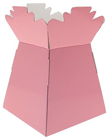 APAC 5 x Baby Pink Living Vase Flower Box Flower Bouquet Transporter, Sweet Tree Box