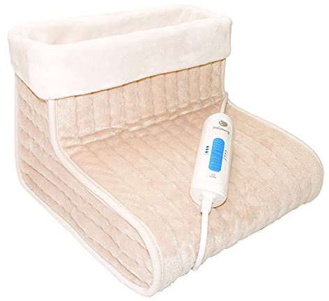 Pekatherm F55 - Fußwärmer 100W 30x30x23cm | Elektrischer Fußwärmer | Fußwärmer Stiefel | mit Herausnehmbaren Polstern Fußheizung | Warme Füße | Fußwärmerstiefel für Zuhause oder fürs Büro