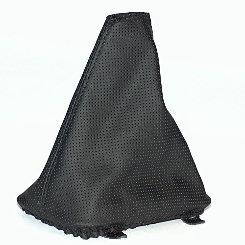 Schaltmanschette Schaltsack Sack Schwarz Faden Schwarz Echt Leder Perforiert (gelocht) myshopx SA65